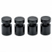 Afstandhouder zijgrip Alu Zwart 18x16mm (verpakt per 4 stuks)