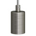 Fitting Geborsteld Titanium E27 met metalen trekontlaster