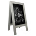 Krijtstoepbord Steigerhout 75x135cm Zijaanzicht