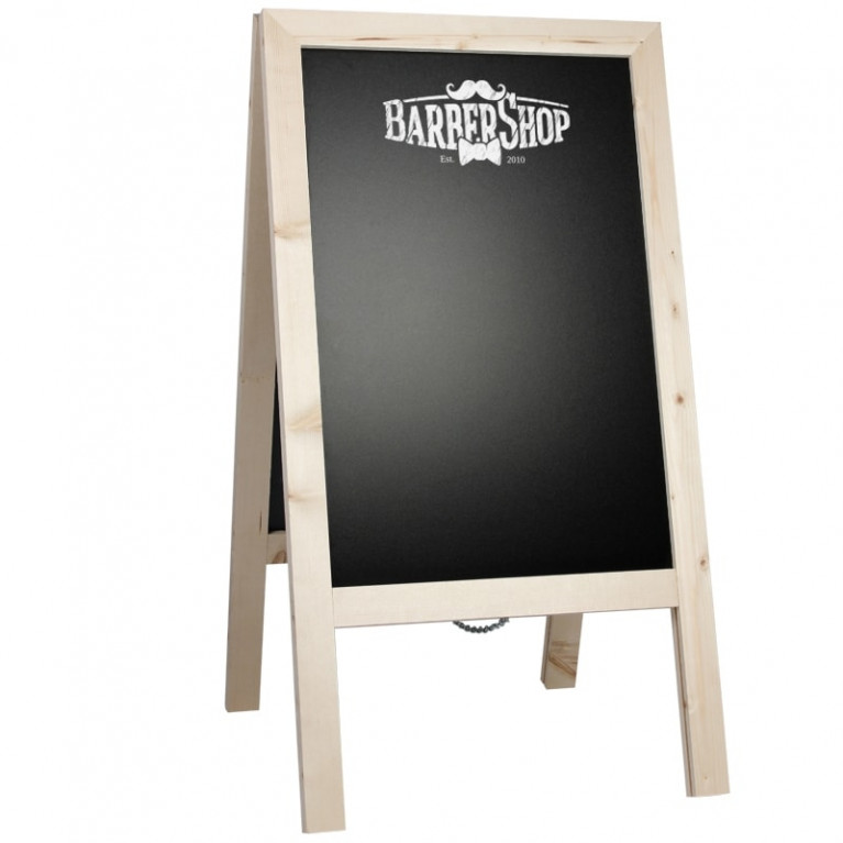 Krijtstoepbord Steigerhout Blank 46x80cm