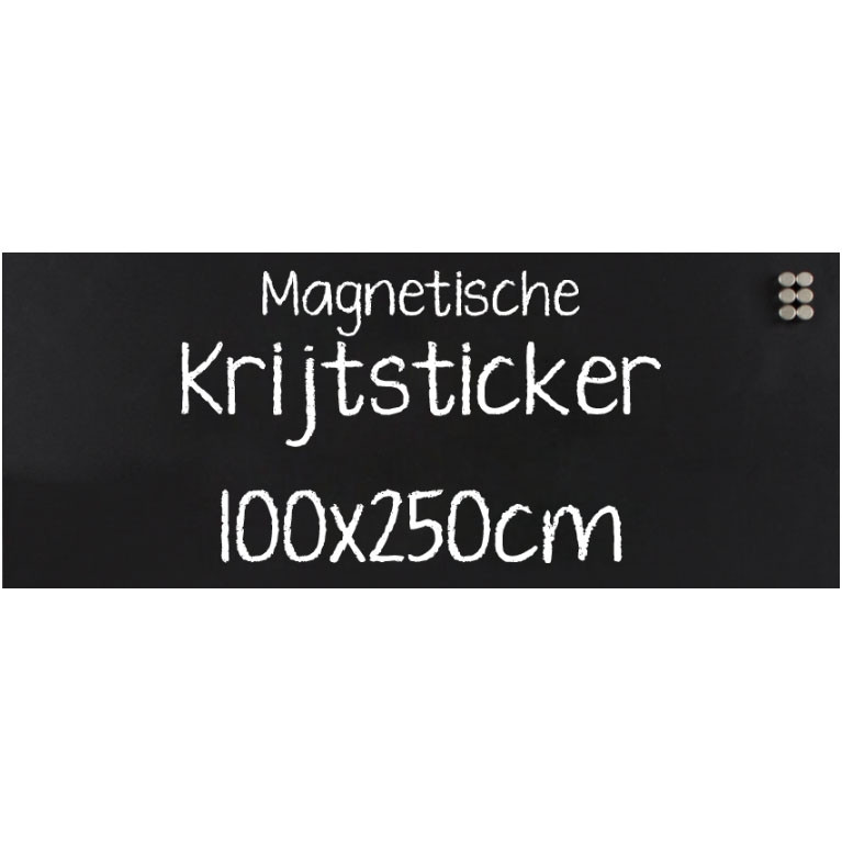 domesticeren kofferbak Vlieger Krijtsticker Magnetisch 100x250cm