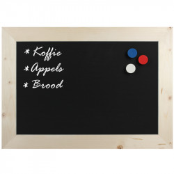 Magnetisch Krijtbord Hout Blank 70x90 cm