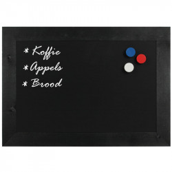 Magnetisch Krijtbord Hout Zwart 40x50 cm