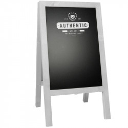 Krijtstoepbord Steigerhout Wit 46x80 cm