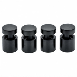 Afstandhouder zijgrip Alu Zwart 18x16mm (verpakt per 4 stuks)
