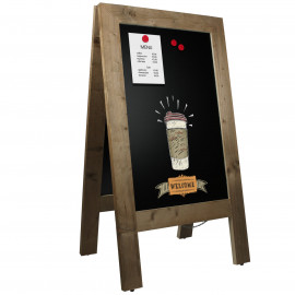Magnetisch Krijtstoepbord Steigerhout 75x135cm Overview