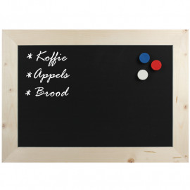 Magnetisch Krijtbord Hout Blank 50x70 cm