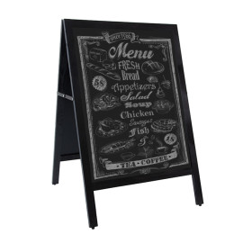 Magnetisch Krijtstoepbord Zwart 59x78 cm