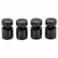 Afstandhouder zijgrip Alu Zwart 18x16mm (verpakt per 4 stuks)
