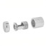 Afstandhouder zijgrip Alu Zwart 18x16mm (verpakt per 4 stuks)