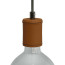 Fitting Leer Bruin E27 - met lamp