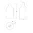 Fitting Elegant Hout Donker E27 Tekening