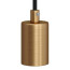 Fitting Geborsteld Messing E27 met metalen trekontlaster