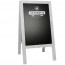 Krijtstoepbord Steigerhout Wit 46x80 cm