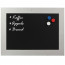 Magnetisch Krijtbord Steigerhout Wit 50x70cm	