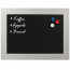 Magnetisch Krijtbord Steigerhout Wit 40x50 cm