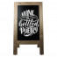 Krijtstoepbord Steigerhout 75x135cm Front