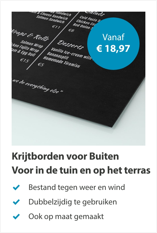 Krijtborden voor buiten