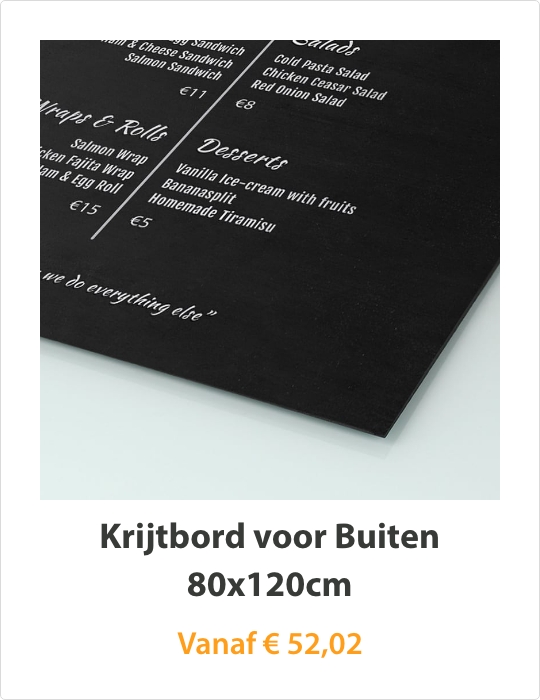 Krijtbord voor Buiten 80x120cm