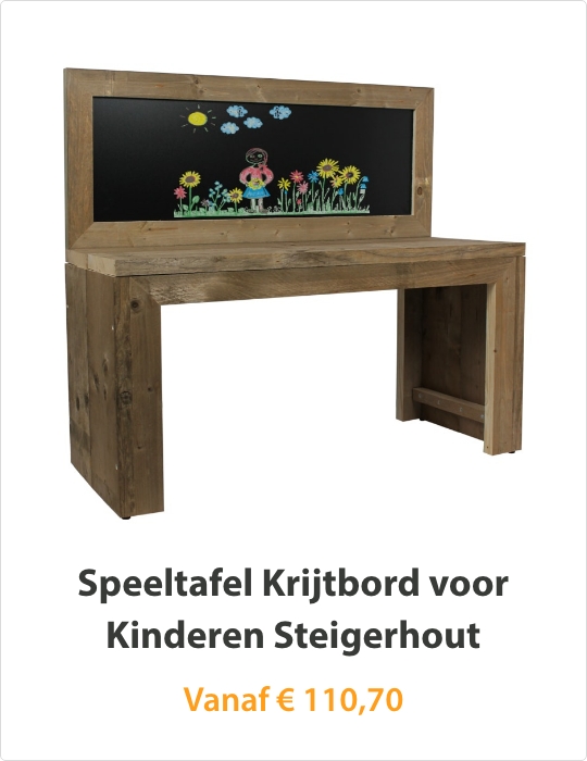 Speeltafel Krijtbord voor kinderen Steigerhout